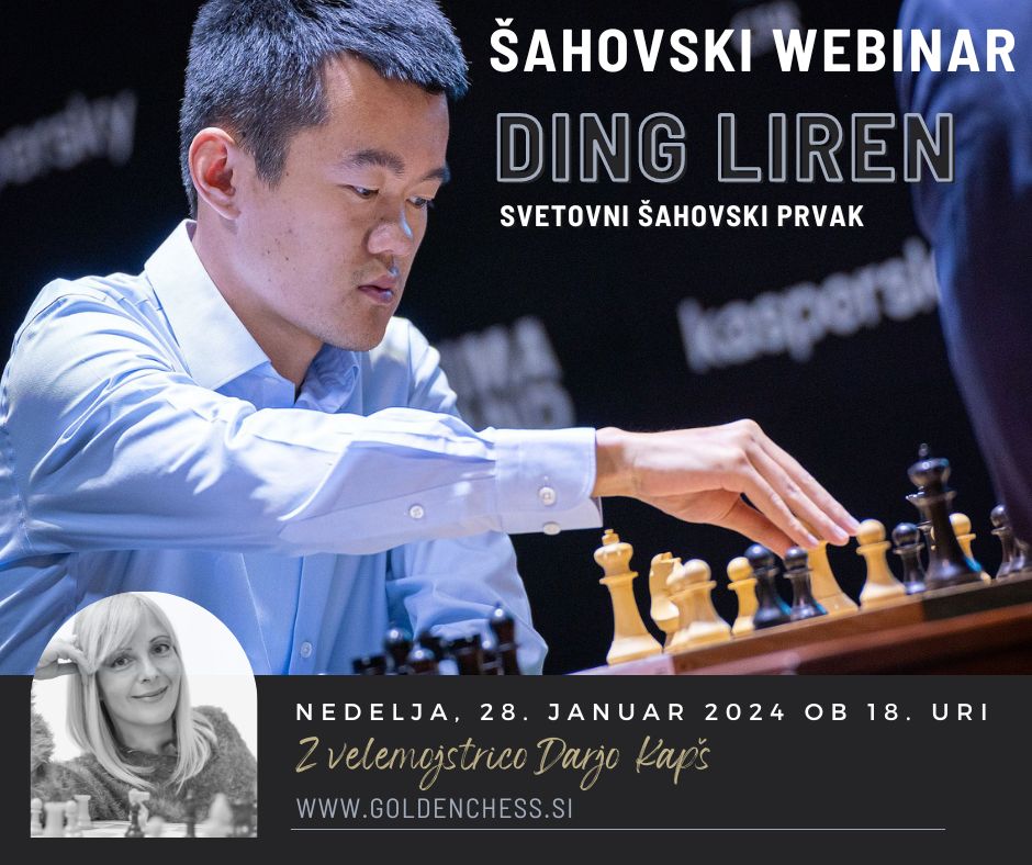 Webinar o svetovnem šahovskem prvaku Ding Lirenu