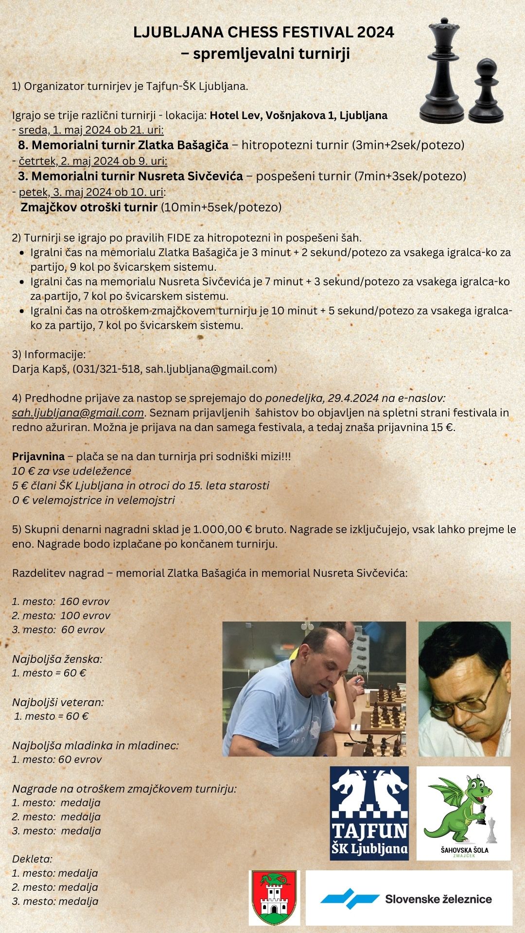 Spremljevalni turnirji v sklopu Ljubljana Chess Festivala